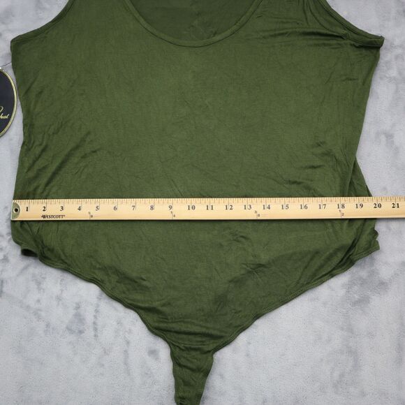 Baby Phat Swimsuit Womens 3X Green Rayon Spandex Logo Printed Tank One Piece - Picture 4 of 16